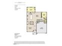 First floor floor plan featuring a kitchen, Gathering room, dining room, guest suite, and two-car garage at 544 Jocund St # 16, Rolesville, NC 27571