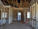 Framed entryway with door and windows on either side at 28 Golden View Pl, Zebulon, NC 27597