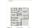 Second floor plan featuring the owner's suite, bathroom, walk in closet, laundry and additional bedrooms at 253 Deodora Ln, Cameron, NC 28326