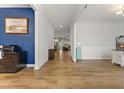 Spacious entryway with hardwood floors and open floor plan at 33 Song Breeze Cir, Angier, NC 27501