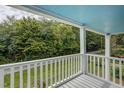 Relaxing view from covered porch with white railings at 613 Mclean St, Spring Hope, NC 27882