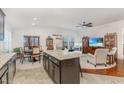 Open-concept kitchen island perfect for entertaining and casual dining at 1600 Frog Hollow Way, Wake Forest, NC 27587