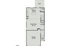 Layout of the first floor showing kitchen, Gathering room, garage, powder room, and covered porch at 192 Bruce Drive Dr, Dunn, NC 28334