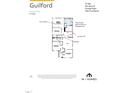 The Guilford model's second floor shows bedrooms, tiled shower, and laundry tub at 2375 Field Poppy Dr # 207, Apex, NC 27502