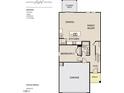 Meadow floor plan showing 4 beds, 3 full baths, and 2 car garage on the first floor at 6814 Galloway Dr, Middlesex, NC 27557