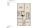 Meadow floor plan showing 4 beds, 3 full baths, and 2 car garage on the second floor at 6814 Galloway Dr, Middlesex, NC 27557