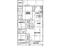 Layout showing primary bedroom, two additional bedrooms, open kitchen, dining, Gathering room, and covered porch at 2230 Amick St., Burlington, NC 27215