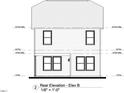 Rear elevation of the home showcases multiple windows across both the first and second floors at 110 W Kitchin St, Burlington, NC 27215