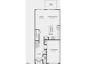 Detailed floorplan showcasing the layout of the first floor with kitchen, dining, garage, and gathering room at 266 Sweetbay Tree Dr, Wendell, NC 27591