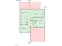 First floor floorplan showing kitchen, living room, full bath and bedroom at 622 Lone Pine Loop, Fuquay Varina, NC 27526