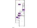 Depiction of the home's first floor, featuring the garage, entry, powder room, and living spaces at 10531 Brookside Reserve St, Raleigh, NC 27614