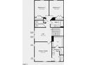 Upstairs floorplan view with Owner's suite, two additional bedrooms, two bathrooms, and a convenient laundry room at 408 Carpels Dr, Wendell, NC 27591