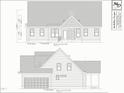 Detailed architectural drawing showing the rear and right elevation of the home at 5 Sweet Sister Way, Youngsville, NC 27596