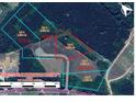 Aerial view of lots, highlighting property lines and land features; indicates sold lots at 25 Sweet Sister, Youngsville, NC 27596