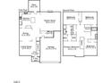 Detailed floor plan showcasing the layout of the kitchen, bedrooms, living areas and garage at 3439 Archdale Dr, Raleigh, NC 27614