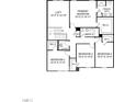 Upstairs floor plan includes 4 bedrooms, 2 baths, laundry, and a loft at 18 Cribbs Ln, Middlesex, NC 27557