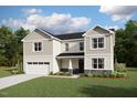This is a charming two-story home featuring a combination of siding and stone accents at 1912 Harrell Cove Ct # 171 Gunnison Cr, Fuquay Varina, NC 27526
