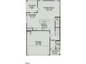 Layout featuring kitchen, Gathering room, breakfast area, covered porch, covered patio and garage at 184 Bruce Dr Dr, Dunn, NC 28334