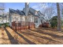 Spacious back exterior featuring dual wooden decks for entertaining at 111 Legacy Ln, Durham, NC 27713