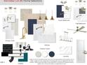 Interior color selections featuring kitchens, bathrooms, primary suite, laundry, exterior colors, fixtures and interior design at 3200 Balcon Ct # 28, Angier, NC 27501