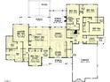 Detailed floor plan featuring Primary suite, great room, kitchen, bedrooms, garage, and outdoor living spaces at 4060 Granite Ridge Trl, Raleigh, NC 27616