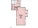 Second story floor plan showcasing bonus room, walk-in closet, linen closet, and bathroom at 4060 Granite Ridge Trl, Raleigh, NC 27616