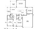 First floor plan showcasing the layout with kitchen, dining, and study at 95 Great Smoky Pl, Lillington, NC 27546