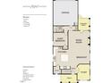 First floor floor plan featuring a garage, guest bedroom, kitchen, Gathering room, breakfast area, and study at 2876 Quarry Rd # 164, Rolesville, NC 27571