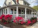 Charming traditional home with a welcoming porch and beautiful blooming azalea bushes at 321 W Chatham St, Cary, NC 27511