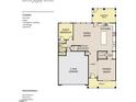 First floor floorplan featuring guest bedroom, kitchen, and garage at 108 N Stonemill Trl # Homesite 254, Wilson's Mills, NC 27520