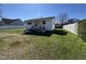 Charming single-story home with a well-maintained lawn and white picket fence at 113 Smith St, Four Oaks, NC 27524