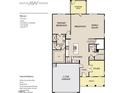 First floor floor plan with primary bedroom, kitchen, Gathering room, study, and 2 car garage at 229 S Harvest Ridge Way # Homesite 208, Clayton, NC 27520