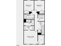 Second floor floorplan with owner's suite, bedrooms, and laundry room at 272 Hank Way, Angier, NC 27501