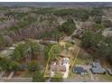 Aerial view of property with 1.1 acres and proximity to downtown Franklinton at 412 N Cheatham St, Franklinton, NC 27525