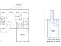 Floor plan displaying 3 bedrooms, 2 bathrooms, dining room, kitchen, and a 2-car garage at 5344 Salem Woods Dr # 20, Graham, NC 27253