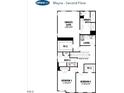 Blayre model second floor plan featuring owner's suite and bath, plus two bedrooms and bath 2 at 160 Kobus Ct, Garner, NC 27529