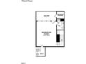 Third floor plan featuring a recreation room, a balcony, unfinished storage, and a powder room at 6966 Doddridge Ln # 12, Cary, NC 27519