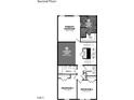 Second floor plan featuring a primary bedroom, two additional bedrooms, a loft, two bathrooms, and laundry at 6966 Doddridge Ln # 12, Cary, NC 27519