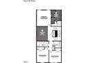 Second floor plan featuring bedrooms, bathrooms, laundry and a loft area at 6968 Doddridge Ln # 11, Cary, NC 27519