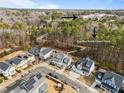 Aerial view of neighborhood homes near Chapel Hill High School and Carolina North Forest Trails at 110 Jacoby Way, Chapel Hill, NC 27516