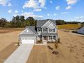 Attractive two-story home boasting a two-car garage, manicured lawn, and inviting front porch at 316 Little Lady Trail, Zebulon, NC 27597