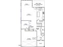 Detailed first floor plan featuring a kitchen, Gathering room, office, garage, and porch layout at 247 Meadowbark Bnd # 29, Garner, NC 27529