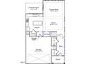 Detailed floor plan showing the layout of the first floor, including the kitchen, Gathering room, and garage at 251 Meadowbark Bnd # 30, Garner, NC 27529