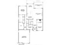 Detailed floorplan of the first floor shows layout of bedrooms, kitchen, garage and living areas at 298 Bonterra Way, Chapel Hill, NC 27516