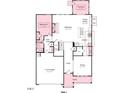 Layout of first floor with kitchen, living and dining area, and two-car garage at 230 Tidal Pool Way, Cary, NC 27519