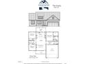 Detailed floor plan showcasing the layout of The Emily model with kitchen, living room, and primary bedroom at 608 Tuscany Cir, Princeton, NC 27569