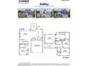 Detailed floor plan showcasing a 4 bed, 3 bath, 2-story home with open living spaces at 7553 Percussion Dr, Apex, NC 27539