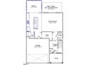 Detailed floorplan of first floor showing kitchen, garage, Gathering room, and porch layout at 243 Meadowbark Bnd # 28, Garner, NC 27529