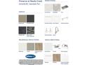 Home finishes showcasing exterior options, kitchen selections, and owner's bath features for Clearwater plan at 47 Tee Time Ter, Benson, NC 27504