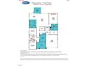 Clearwater first floor plan showcasing the layout of the living spaces at 84 Tee Time Ter, Benson, NC 27504